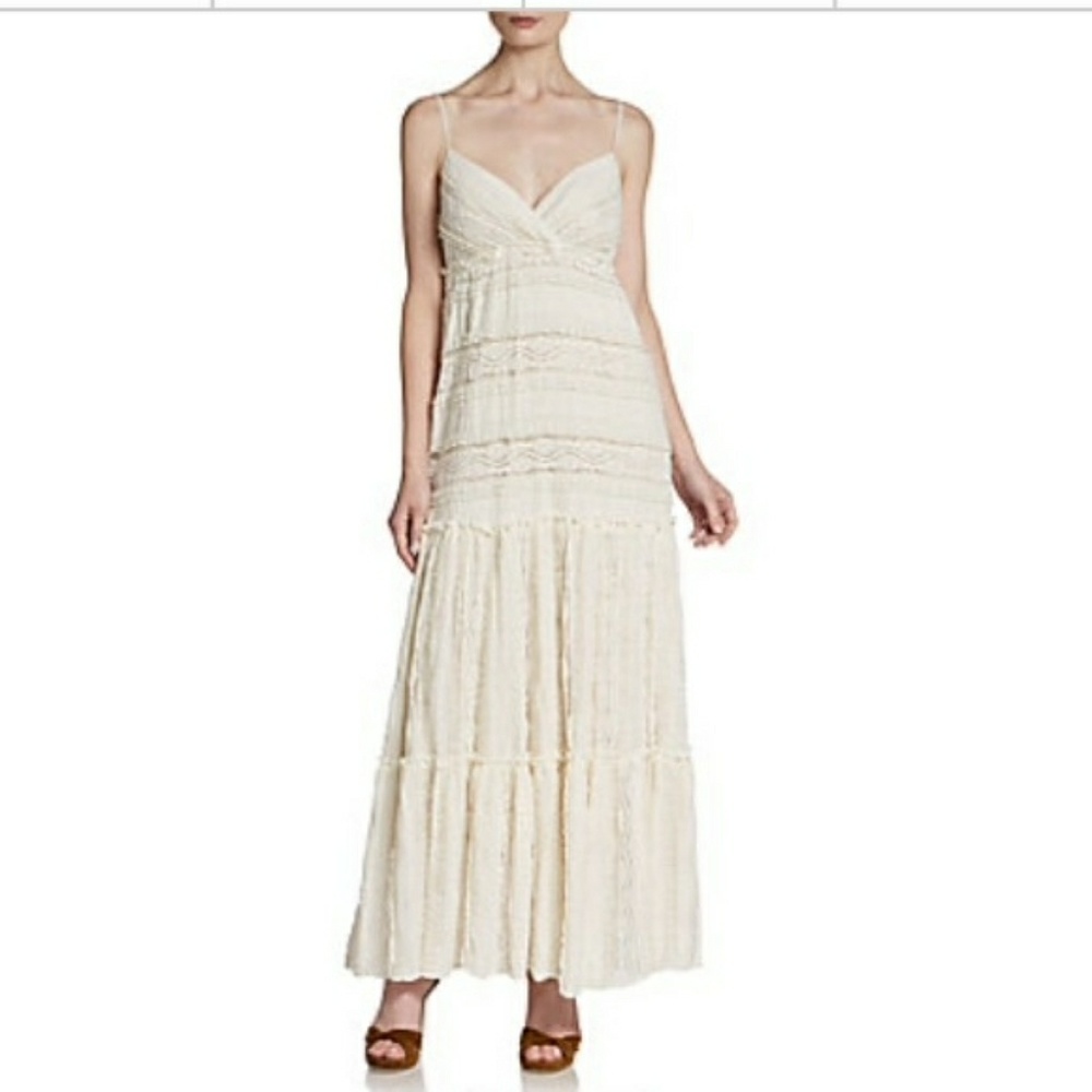 Willow&Clay NWT cream lace long dress szS